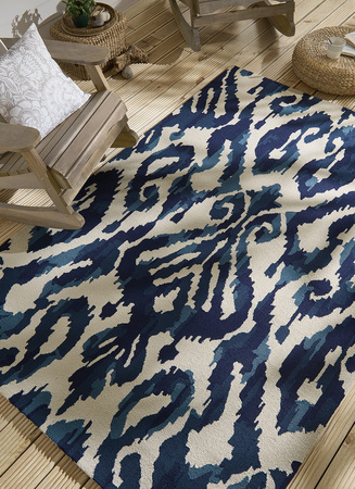 Sanderson Dandelion Clocks Kasuri Indigo 446208 Outdoor rug