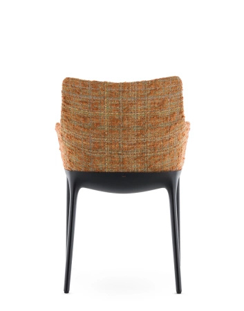 Eleganza Nia Peony Plain Chair Black Orange