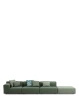 Plastics Outdoor Liberty 3 Seater + 1 Pouf Obi Check Sofa Zielony