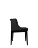 Mademoiselle Kravitz Chair Black Faux-Fur Woven Fabric