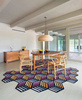 Gan Kilim Parquet Hexagon Carpet Orange