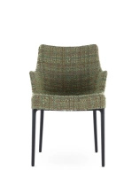 Eleganza Nia Peony Plain Chair Black Green