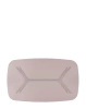 Blast Rectangular Table Transparent Chrome Pink