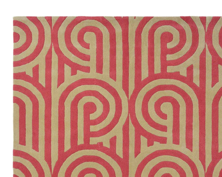 Florence Broadhurst Turnabouts Claret Carpet 039200