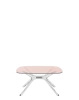 Blast Square Table Pink/Chrome