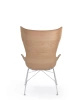 K/Wood Slatted Ash Krzesło Jasne Drewno Chromowany FSC™