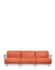 Pop Outdoor Three-Seater Ikon Sofa Pomarańczowy