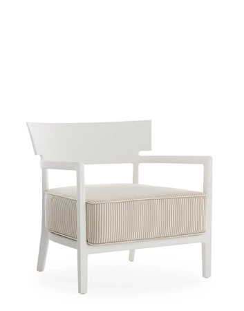 Cara Mat Outdoor Fotel Biały Beżowy
