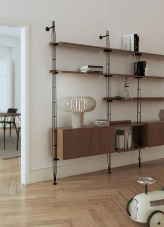 Adam Wood with Container 2 Bookcase White Ash