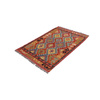 Wool kilim afghan rug multicolored 100382 146x97