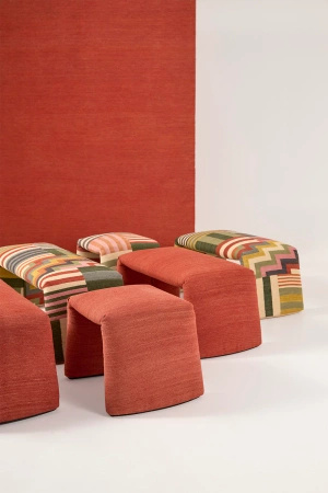 Nanimarquina Folded Colors M Siedzisko Saffron Red