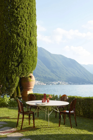 Glossy XXL Outdoor Round Ø150 cm Table White