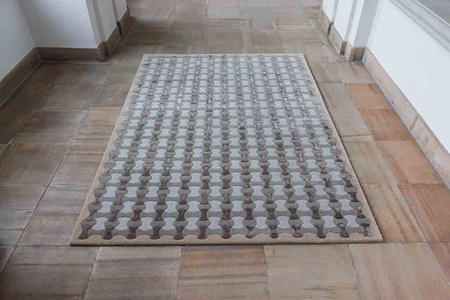 Magda Fornal Scallop Olive Grey Beige Carpet 5046