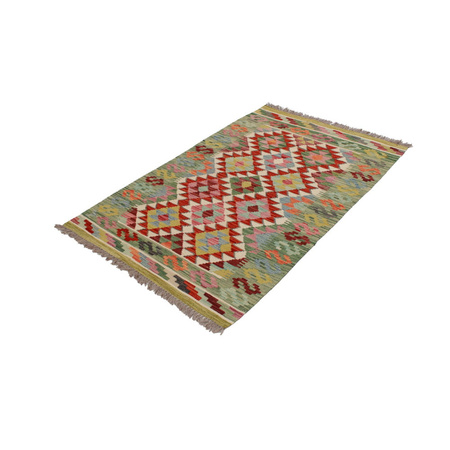 Wool kilim afghan rug multicolored 100393 148x95