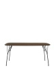 Viscount of Wood Rectangular Table Black Walnut