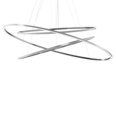 Lampa Wisząca Nemo Ellisse Triple 2700 K Polerowane Aluminium