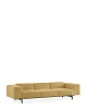 Largo Three-Seater Curly Sofa Yellow