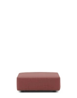 Plastics Outdoor Pufa Bordowy