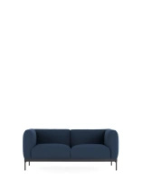 Asia Two-Seater Sofa (Cotone Plain) Blue