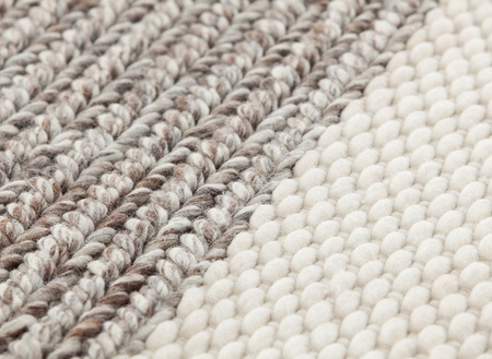 Gan Mangas Space Plait Square Ivory pouf