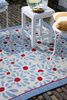 Laura Ashley Thorncliff Daisy Sky Blue Outdoor Rug 480308
