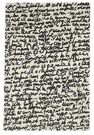 Nanimarquina Black on white Manuscrit carpet