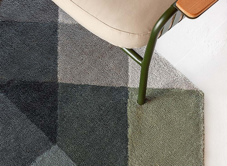 Dywan Gan Diamond Wool Green-Grey