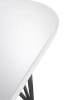 Max 160x80 cm Table on Wheels White Black