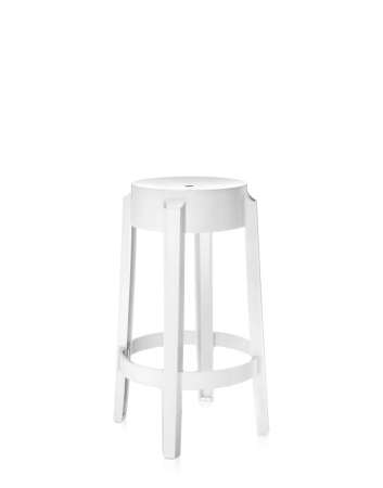 Charles Ghost 65 cm Hocker White