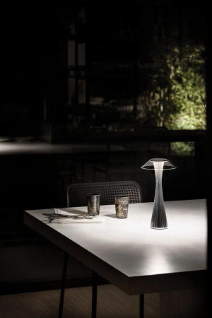 Space Outdoor Lampka Stołowa Chrom
