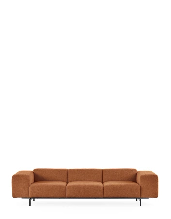 Largo Three-Seater Curly Sofa Orange