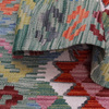 Wool kilim afghan rug multicolored 100393 148x95