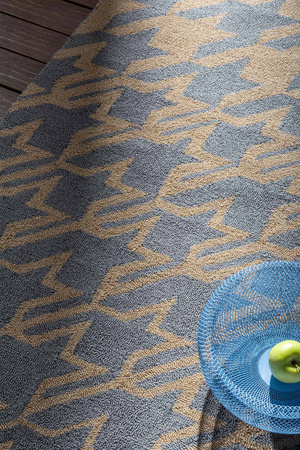 Ted Baker Houndstooth Washed Blue rug 455708