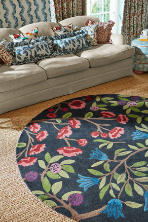 Sanderson FORAGING INDIGO ROUND carpet 146618
