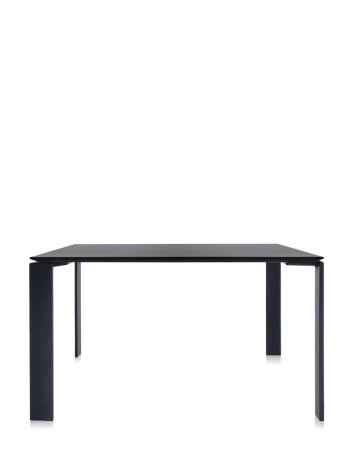 Four Square Soft Touch 128x128 cm Table Black Black