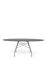 Glossy XXL Outdoor Oval Stół Czarny