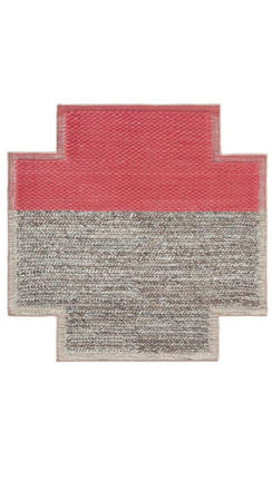Gan Mangas Space Plait Coral Square Carpet