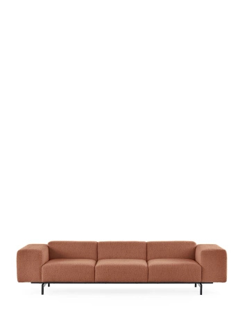 Largo Three-Seater Curly Sofa Pink