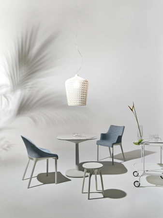 Eleganza Nia Chair White Light Brown