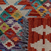 Wool kilim afghan rug multicolored 100360 145x100