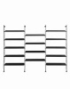 Adam Wood 3 Bookcase Black Ash