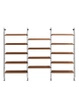 Adam Wood 3 Bookcase Dark Wood