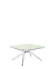 Blast Square Table Green/Chrome
