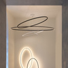 Lampa Wisząca Nemo Ellisse Double 3000 K Czarny