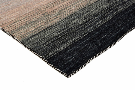 Rezas Panorama Kelim Black Grey Carpet