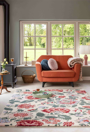 Laura Ashley Wendling Floral Poppy Red Carpet 083100