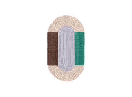 Gan Crochet Mono Blue Rug