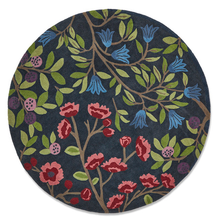 Sanderson FORAGING INDIGO ROUND carpet 146618