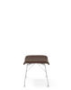 S/Wood Slatted Ash Footrest Dark Leather Chrome FSC™