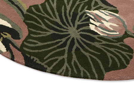 Wedgwood Waterlily Round Dusty Rose rug 038602